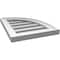 Ekena Millwork Quarter Round Top Right Surface Mount PVC Gable Vent w/ 2"W x 1-1/2"P Brickmould Frame, 14"W x 18"H GVPQR14X1802SF - alternate 3